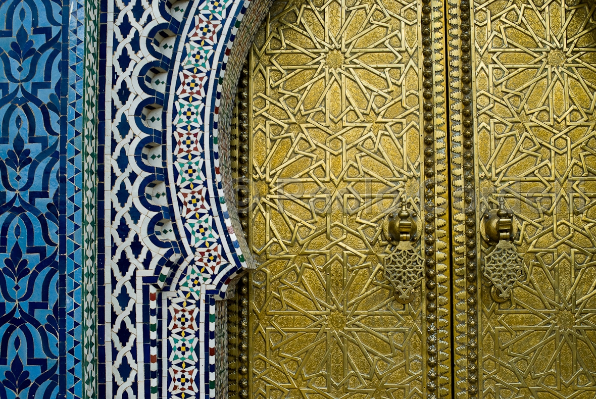 Royal Palace gate, Fes, Morocco
 (cod:Morocco 31)